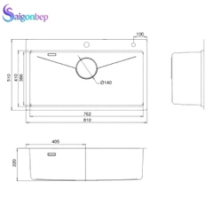 Chậu rửa bát Kluger KW8181FS–S81