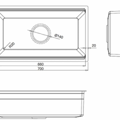 Chậu rửa bát Kluger KWU8161FS–S70