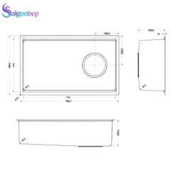 Chậu rửa bát Kluger KY7545SL Plus