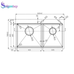 Chậu rửa chén Konox Topmount KN8250TD