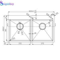 Chậu rửa chén Konox KN8248DOB