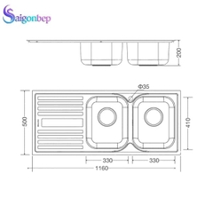 Chậu rửa chén Malloca MS 1025R/L NEW