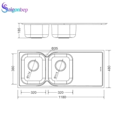 Chậu rửa chén Malloca MS 1026L/R