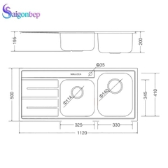 Chậu rửa chén Malloca MS 1027R/L NEW