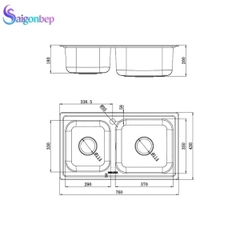 Chậu rửa chén Malloca MS 2076E