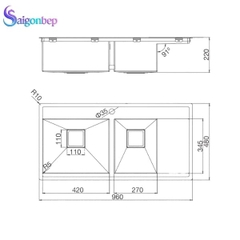 Chậu rửa chén Malloca MS 6305T