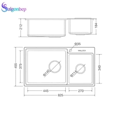 Chậu rửa chén Malloca MS 8801