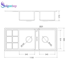 Chậu rửa chén Malloca MS 8815R/L