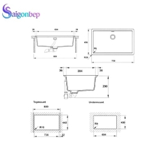 Chậu đá HS20-GED1S80 Hafele