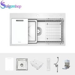 Chậu rửa bát 1 hố Konox Workstation Sink KN8751TS Dekor