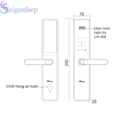 Khóa Thông Minh EL-C622 AC Màu Đồng Cổ