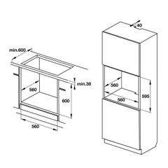 Lò nướng âm tủ Hafele HO-T60D 534.05.581