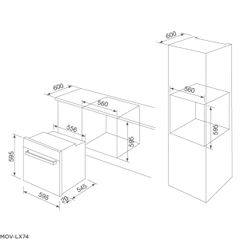 Lò nướng điện âm tủ Malloca MOV-LX74