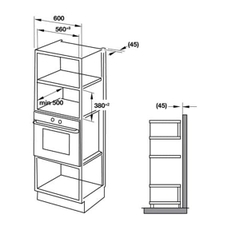 Lò vi sóng kết hợp nướng âm tủ Hafele HM-B38D 538.31.200
