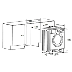 Máy giặt âm tủ 8kg Hafele HW-B60A 538.91.080