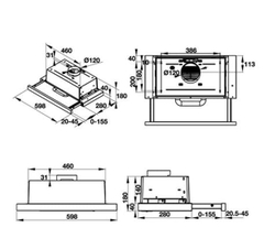 Máy hút mùi âm tủ Hafele HH-TI60D 539.81.083