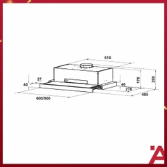 Máy hút mùi âm tủ Hafele HH-TT70A 533.86.817