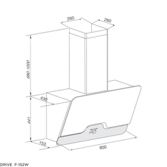 Máy hút mùi áp tường Malloca DRIVE F-152W