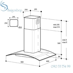 Máy hút mùi Brandt AD986X