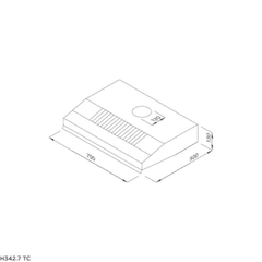 Máy hút mùi Malloca Classic H342.7 TC