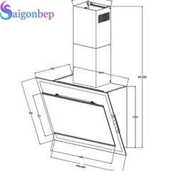 Máy hút mùi Canzy CZ-399T Glass