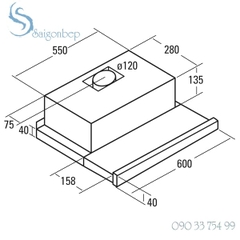 Máy hút mùi Cata TF 5260 BLACK