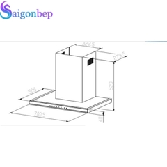 Máy hút mùi Chữ T Canzy CZ-TS700SS/TS900SS
