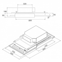 Máy hút mùi đảo âm trần Malloca FASCIA C-90