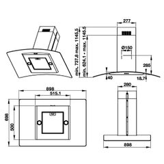 Máy hút mùi đảo Hafele HH-IG90B 539.81.775