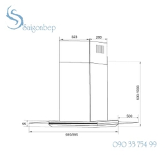 Máy hút mùi EUROSUN EH-70AF87