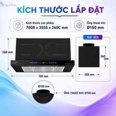 Máy hút mùi GrandX GX H70F85B/H70F85G