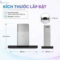 Máy hút mùi GrandX GX H70T68B/H90T68B