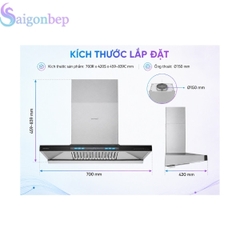 Máy hút mùi GrandX GX H70T81B/H90T81B