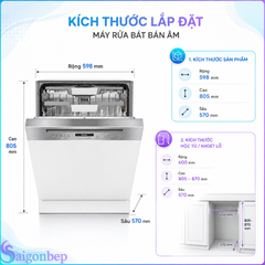 Máy Rửa Bát Âm Tủ Bán Phần Miele G 7131 SCi CLST AutoDos