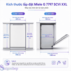 Máy Rửa Bát Âm Tủ Miele G 7797 SCVi XXL AutoDos 125 Gala Ed
