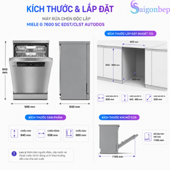 Máy rửa bát độc lập Miele G7600 SC EDST/ CLST AutoDos