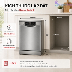 Máy rửa chén Bosch SMS6ZCI02P serie 6 độc lập