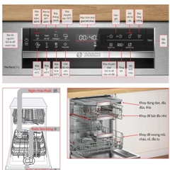 Máy rửa chén bán âm Bosch Series 6 SMI6ZCS16E