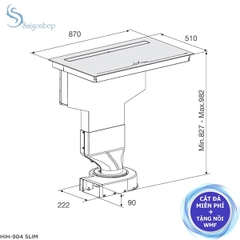 Bếp từ kết hợp máy hút khói khử mùi Malloca HIH-904 SLIM
