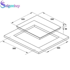 Bếp từ 3 vùng nấu Hafele HC-I603D 536.61.631