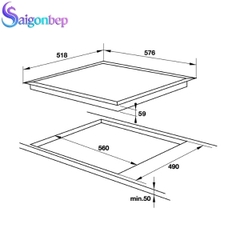 Bếp từ 4 vùng nấu Hafele HC-I604D 535.02.040