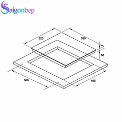 Bếp từ Hafele 3 vùng nấu HC-I603B 536.61.791