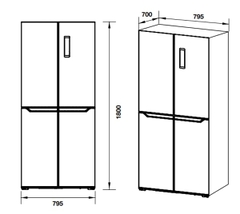 Tủ lạnh 4 cửa Hafele HF-MULB 534.14.050