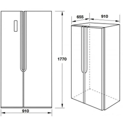 Tủ lạnh Side-by-side Hafele HF-SBSID 534.14.020