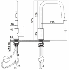 Vòi rửa bát Kluger KLF0011C
