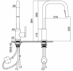Vòi rửa bát Kluger KLF0015C