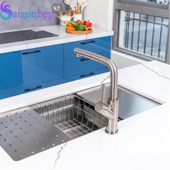 Vòi rửa bát Konox dây rút Artan Nickel