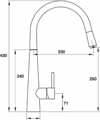 Vòi rửa chén Hafele HT19-CH1F250 570.51.000