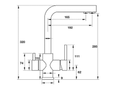 Vòi rửa chén Hafele HT19-CH2F285 570.51.050