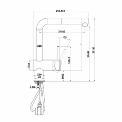 Vòi rừa chén Hafele HT21-GH1P254 577.55.590